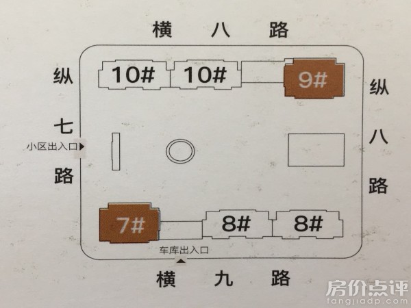 户型图-206㎡楼座分布图（7#楼9#楼）